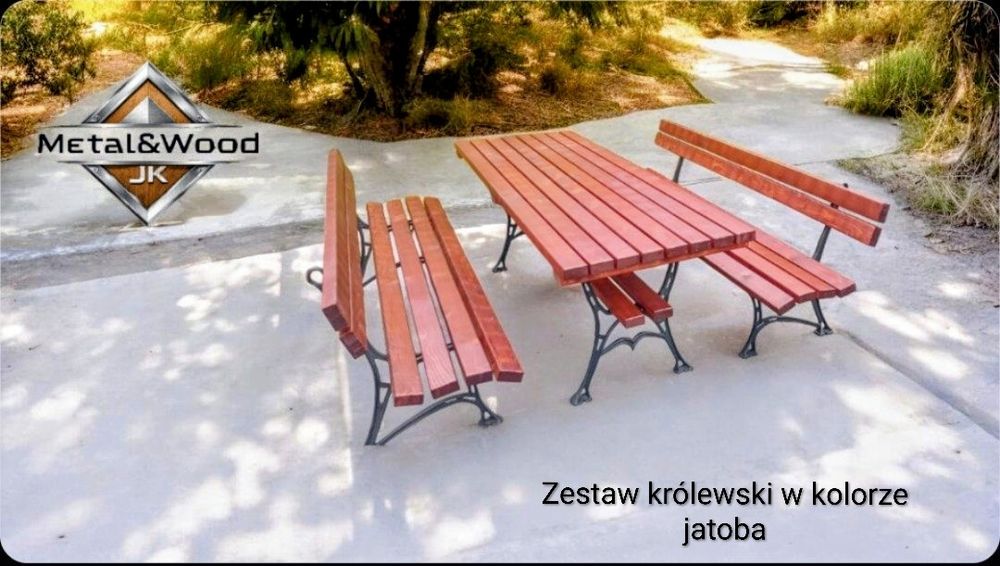Meble ogrodowe na solidnych żeliwnych nogach