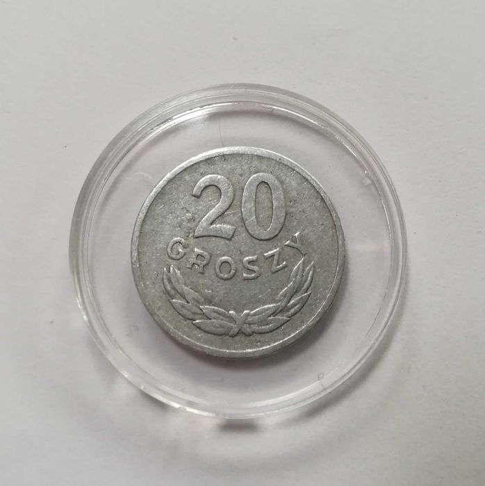 20groszy z 1961 roku bez znaku mennicy. Stan b. dobry