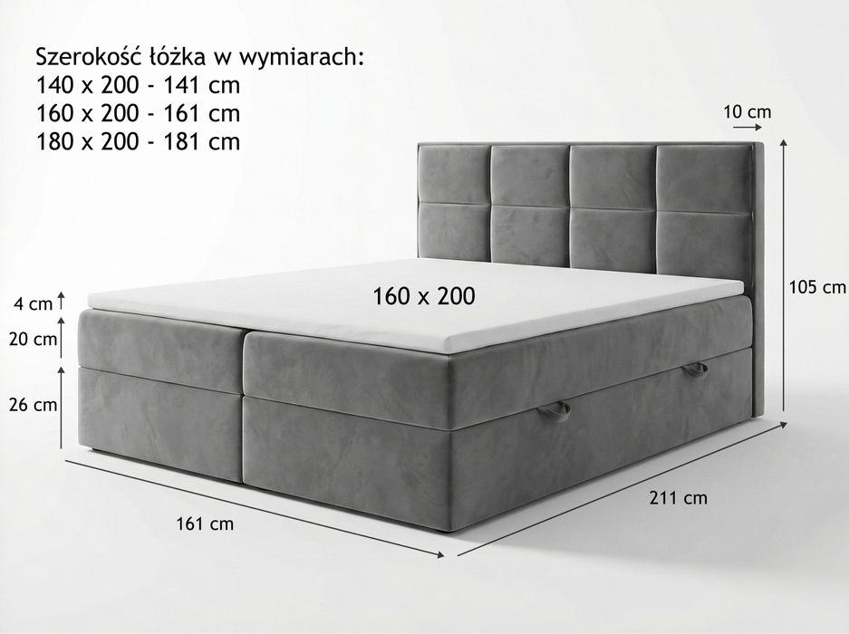 Łóżko kontynentalne / sypialniane prosto od producenta ! Wysoka jakosc