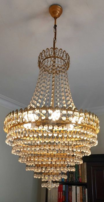 Conjunto Candeeiros de Sala Estilo Palaciano com Cristais
