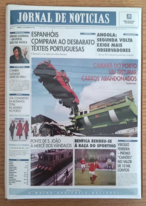 Agenda do Jornal de Notícias de 1993