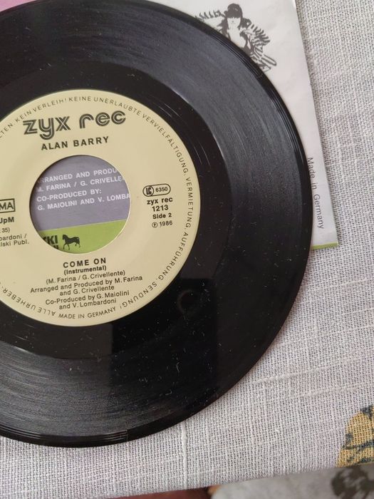 Alan Barry - Come On, 7"singiel winylowy Italo disco