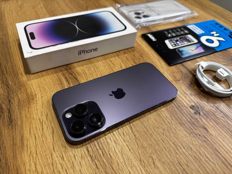 Okazja!!! Iphone 14 Pro - Deep Purple! Kondycja Bat. 100%! Gwarancja!