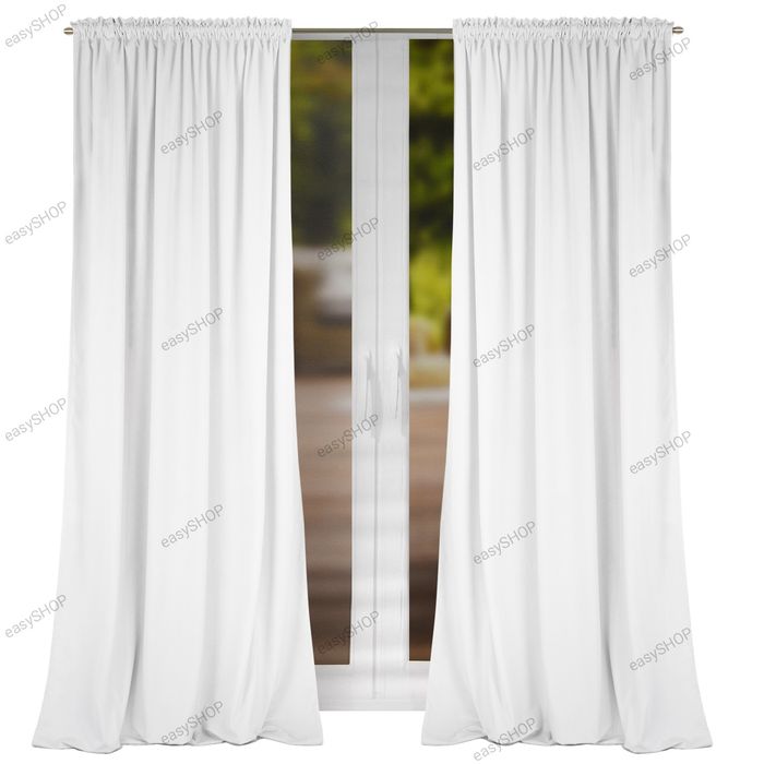 2 zasłony welurowe białe 250x145