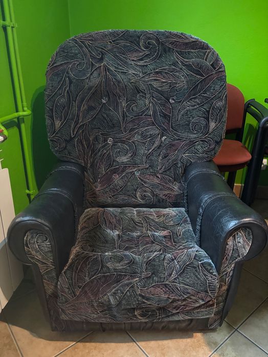 2 Fotele skórzane ze wzorami duże