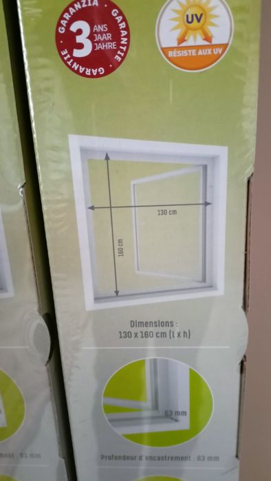 Moskitiera okienna zwijana 130x160