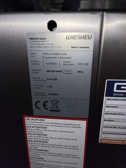 Піч на 5 рівнів 2017р.Wiesheu Euromat 64S пароконвектомат, конвекційна ...