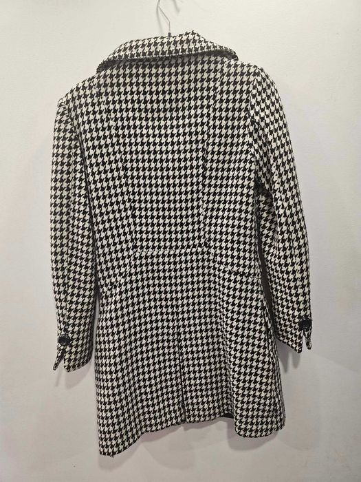 Stylowy Płaszcz Breal w pepitkę Wełna Nylon Akryl