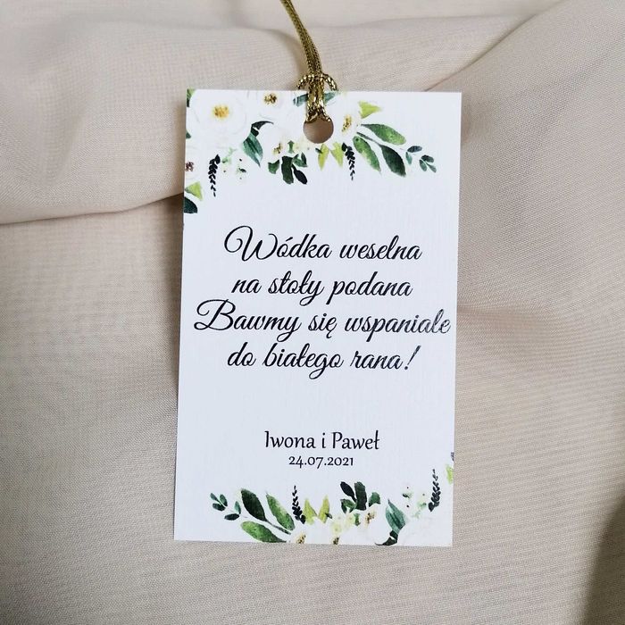 Zawieszki na alkohol - BIAŁE KWIATY