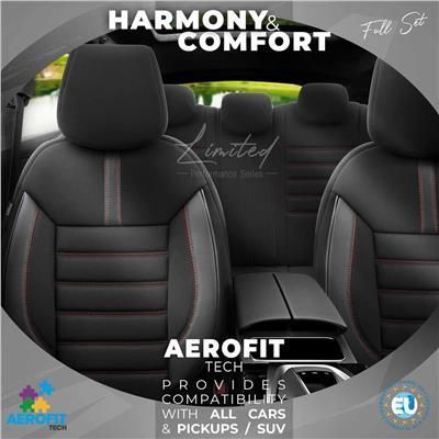 Pokrowce Na Fotele Samoch Otom Czarno Czerwone