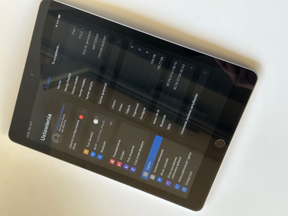 Apple iPad 6 128GB IDEALNY STAN Bat 96% A1893