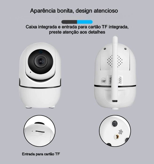 Câmara rotativa/FullHD/WiFi/visão noturna/APP Tuya e Smartlife64550566513537123