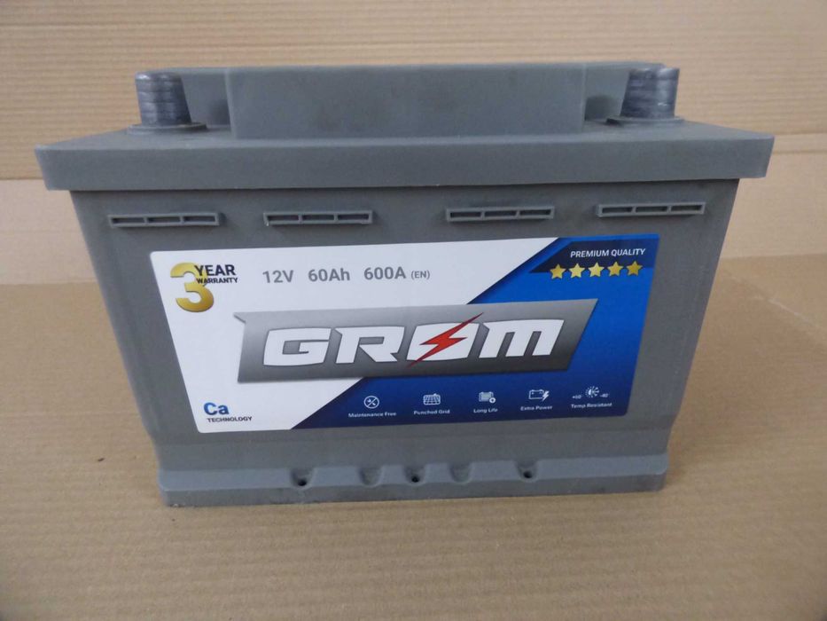Akumulator Grom 12V 60Ah 600A - używany