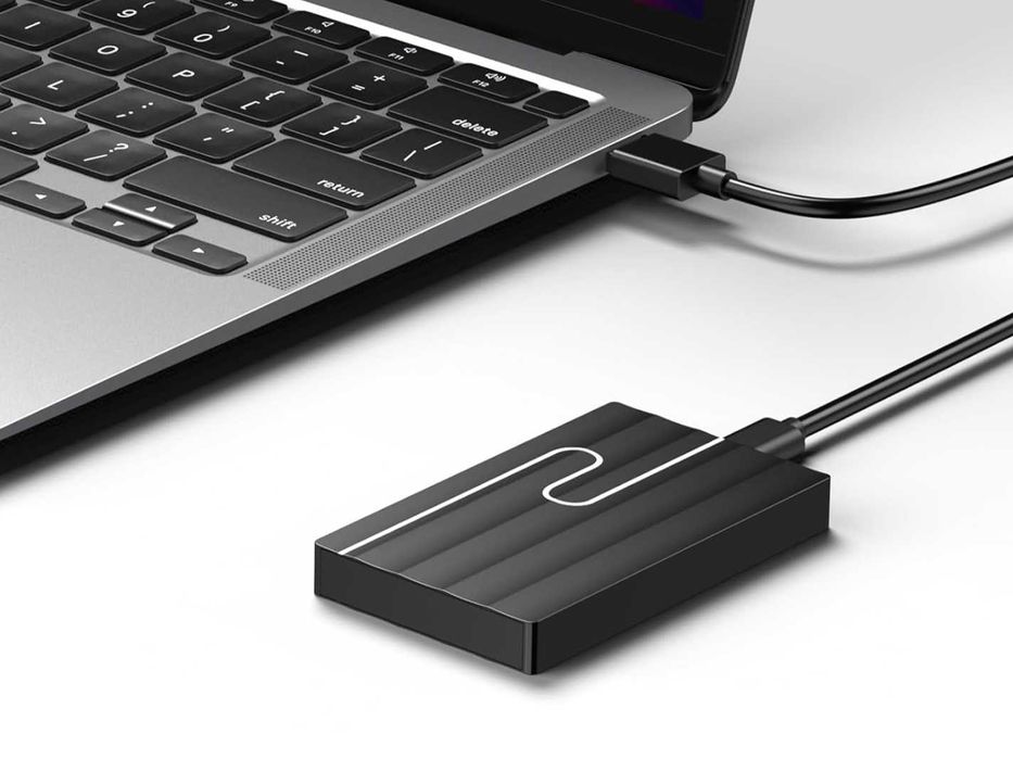 Zewnętrzny Dysk Twardy 2TB, 2,5", USB-C – Cienki i Przenośny
