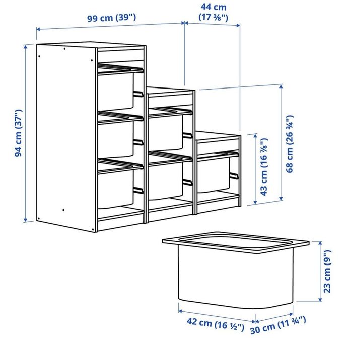 2 estantes Ikea trofast