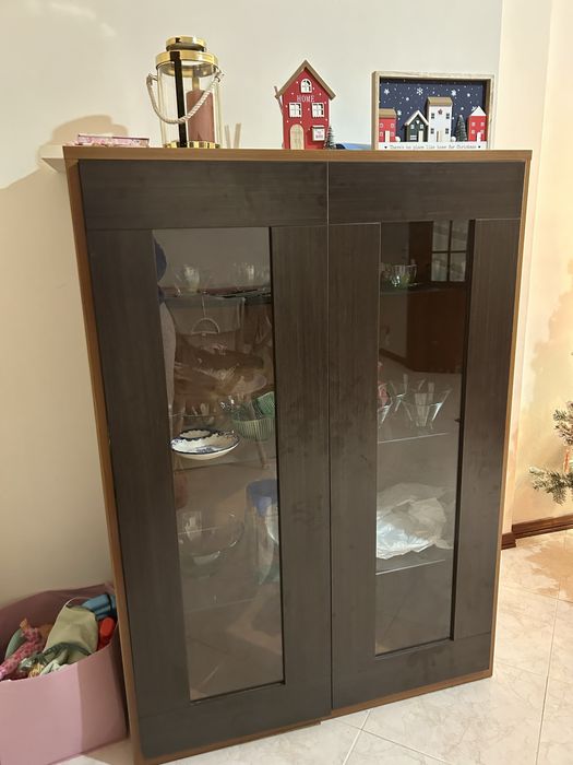 Cristaleira madeira carvalho