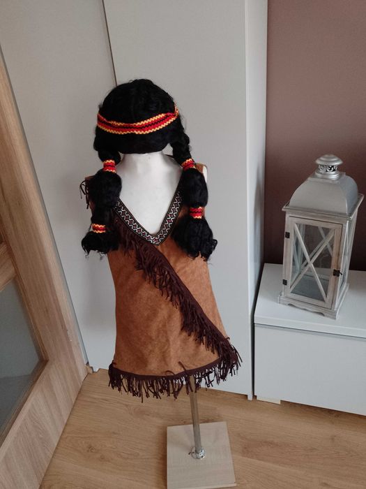 NOWY strój karnawałowy INDIANKA INDIANKI POCAHONTAS kostium 128/134 (6