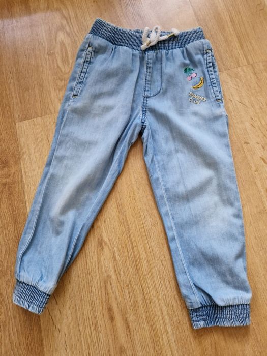 Spodnie jeansowe dla dziewczynki cienkie Smyk