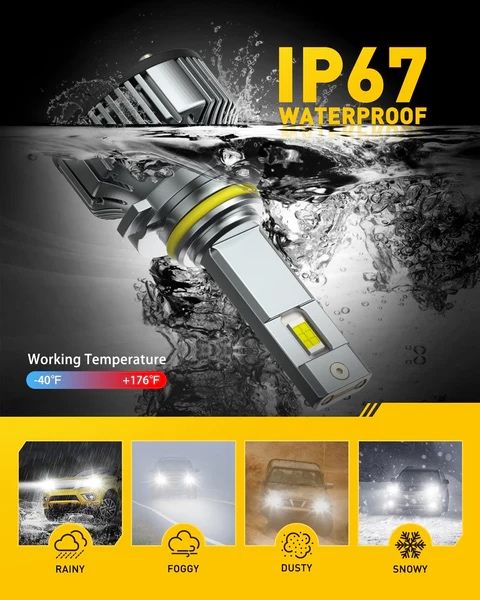 LED лампи AUXITO H8/H9/H11 та 9005/HB3 — Якісне світло для авто
