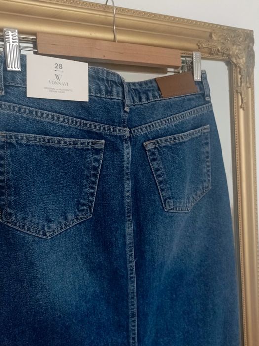 Джинсова довга спідниця