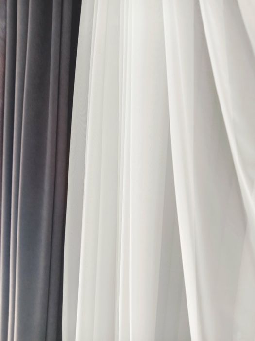 Тюль  шифон однотоний :білий,молочний