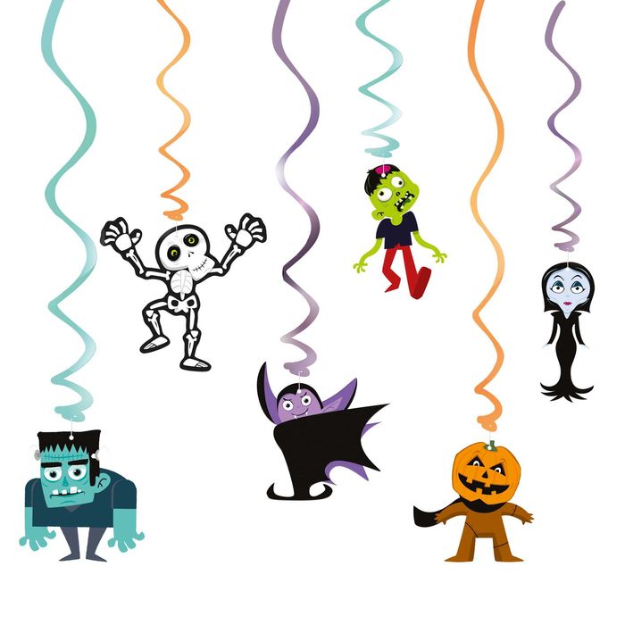 Dekoracja ŚWIDERKI "HALLOWEEN MONSTERS" 1opak./6szt.