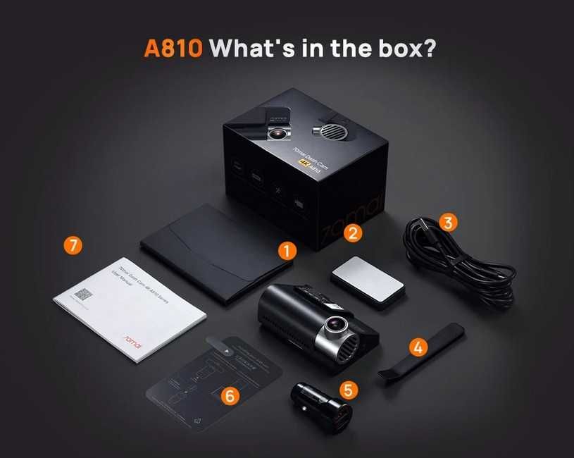 Авто реєстратор 70mai A810s/ A510 4K GPS ADAS НОВИНКА авто