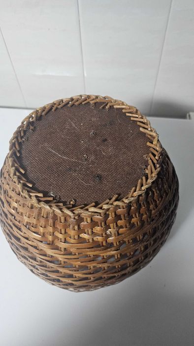 Vaso cachepot cesto em vime