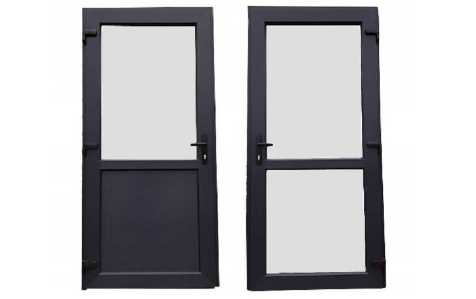 Drzwi sklepowe PCV antracyt 90x200 pvc RÓŻNE ROZMIARY KOLORY OD RĘKI