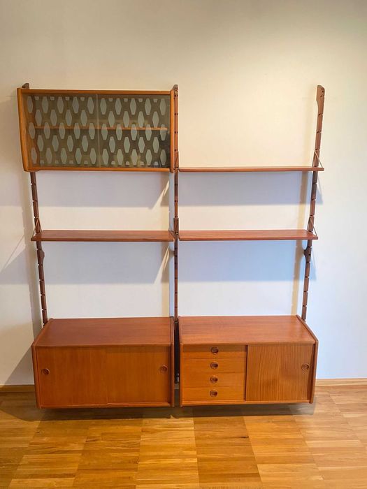 Skandynawski regał wiszący vintage lata 70te