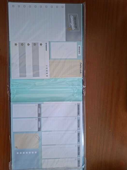 Mrs Wonderful Organizador semanal Novo com adesivos