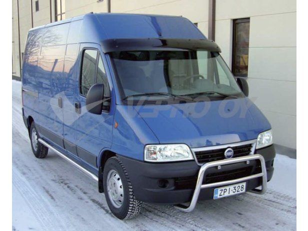 Fiat Ducato 1995-2006 Козирьок на лобове скло (чорний глянець, 5мм)