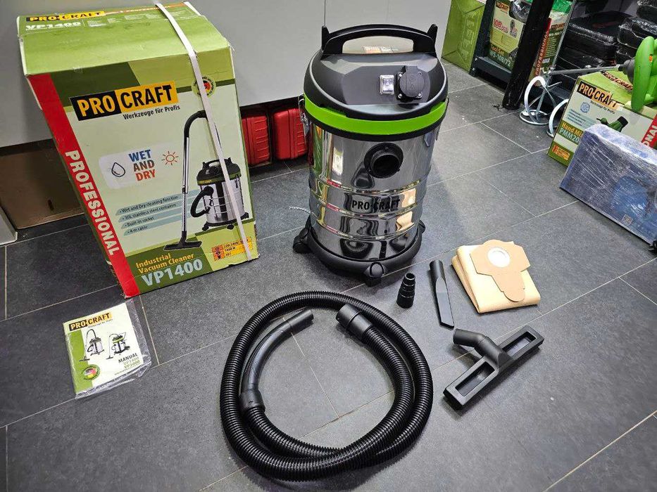 Пылесос Строительный Промышленный ProCraft 30л +Розетка +Переходник
