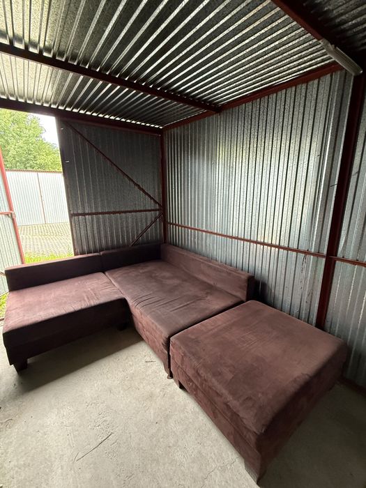 Sofa modułowa brązowa