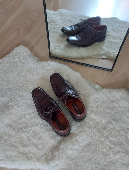 Buty skórzane oxfordy męskie Platinium r. 43