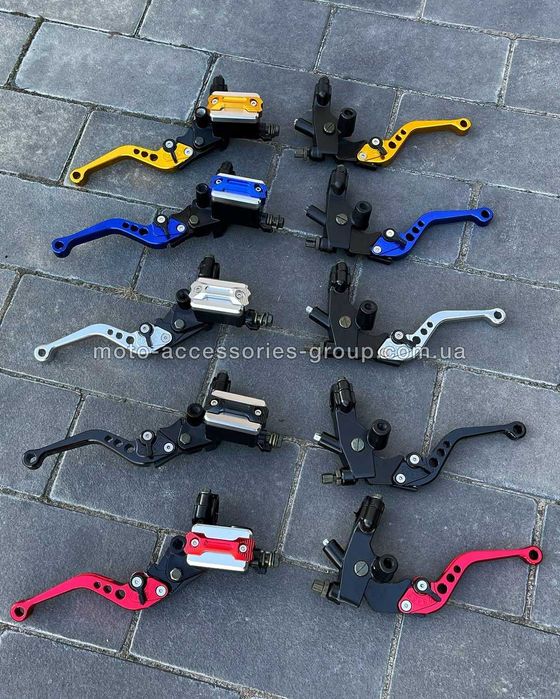 Комплект зчеплення і гальм з регульованими ручками універсальні важелі