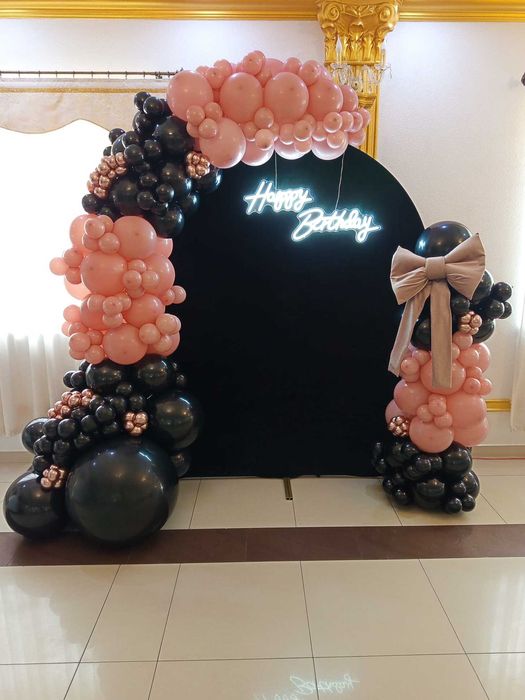 Dekoracje balonowe, ścianki, tło do zdjęć, girlandy