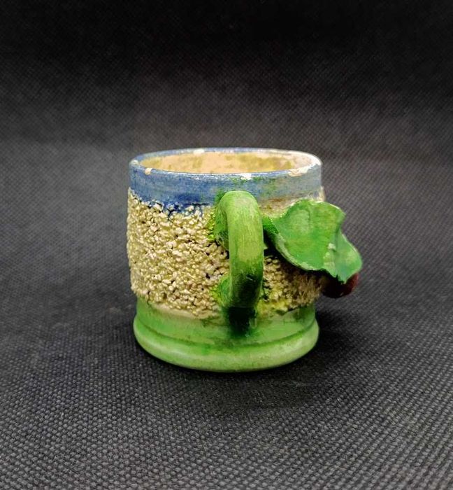 Caneca antiga faiança portuguesa Caldas da Rainha