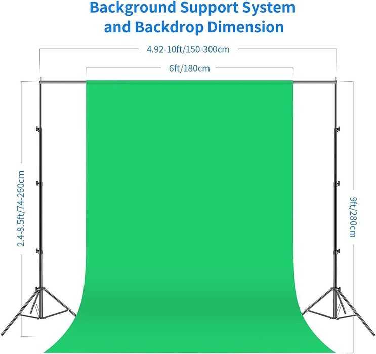 NEEWER Studio Lighting Kit + Backdrops 8.5x10 ft – NEW IN BOX