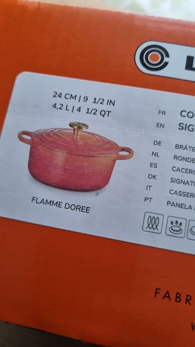 Garnek żeliwny emaliowany LE CREUSET 4.2 L.