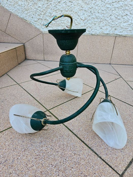 Zielona Lampa   wiszaca