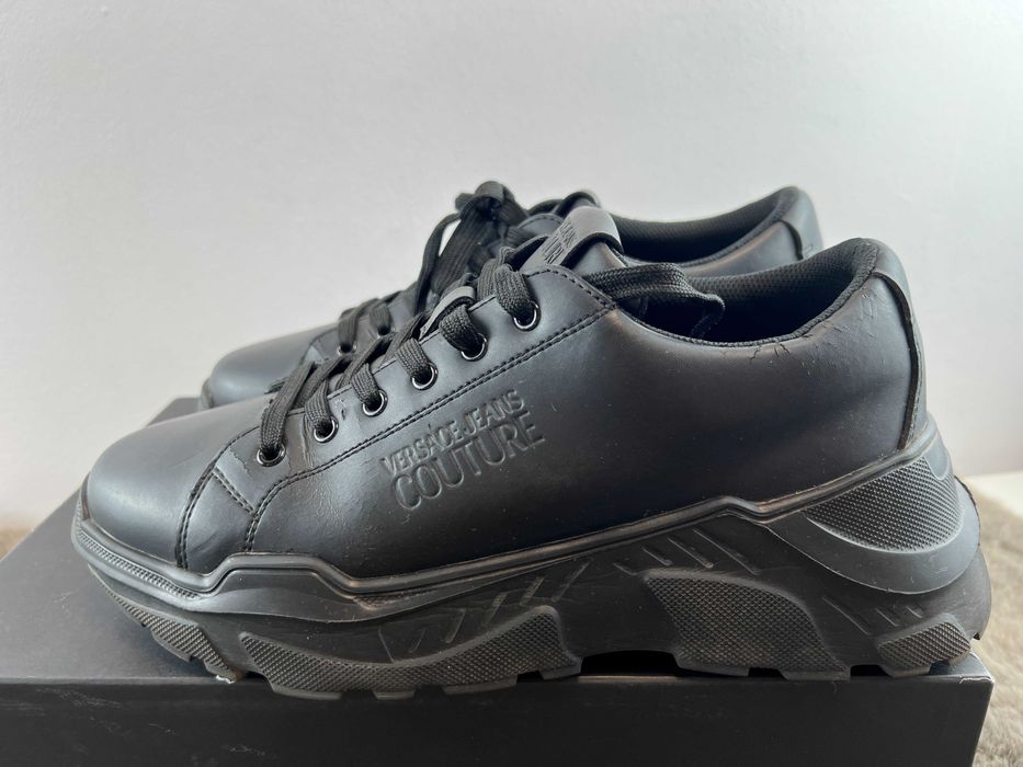 Buty męskie czarne sneakersy versace jeans couture linea speed 42