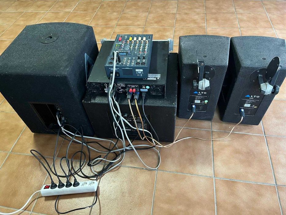 Pack Equipamento Som Profissional (Alto, Crown, Studiomaster) + Iluminação DMX