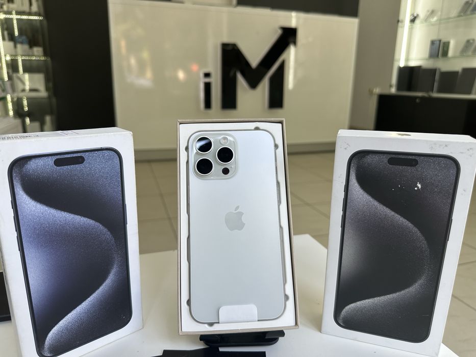 15 Pro Max 1Tb Black,White,Blue Titanium стан Нових ЄВРОПА Фізична сім