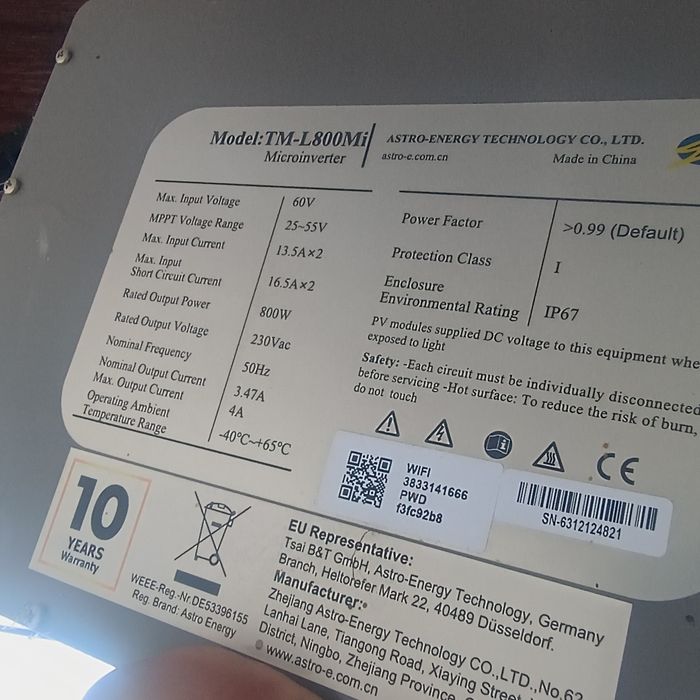 Mikroinwertr solarny 800MI 800W z wi-fi
