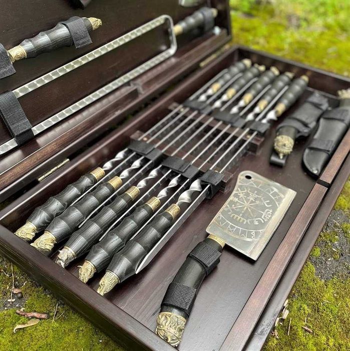 Набір шампурів КАТЕГАТ BS8/1 з сумкою Набор шампуров для шашлыка