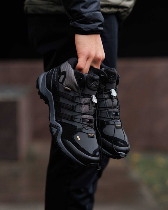 !ХУТРО! Adidas Terrex Fast R Mid Gore-Tex Black/Grey 41 42 43 44 45 46
