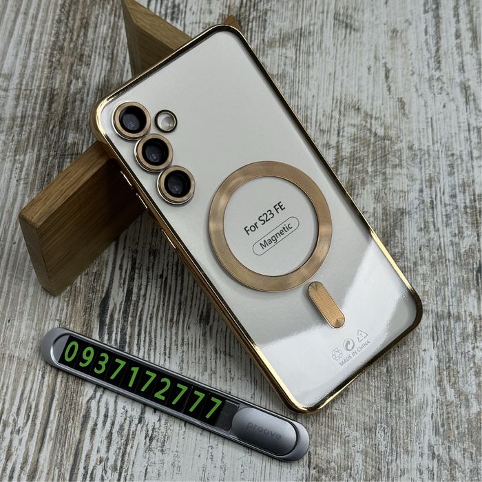 Чехол Chrome MagSafe на Samsung S24 FE/ S23 FE. Защита камер. Чохол