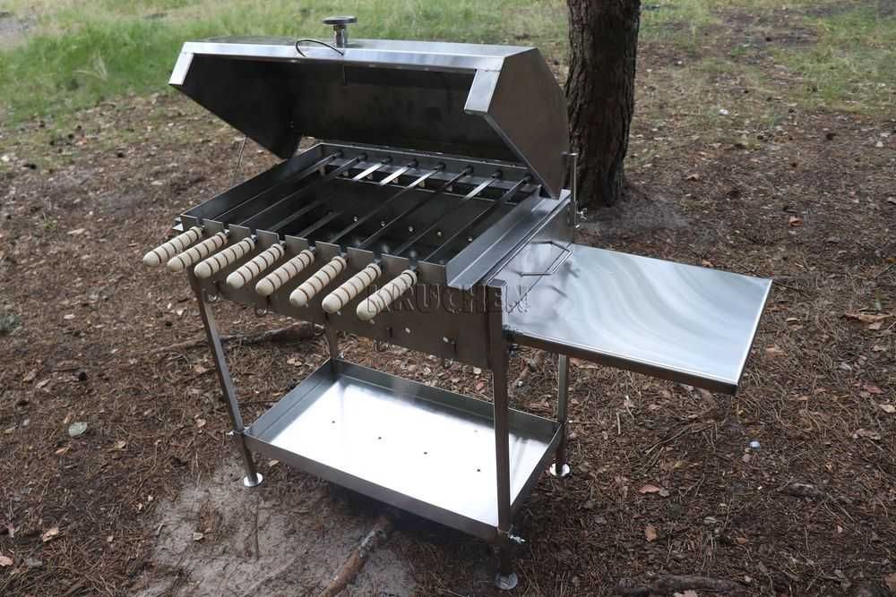 Мангальний комплект з електроприводом з Нерж - Мангал Кручень шампурів