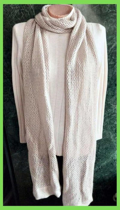 Ажурний сірий жіночий шарф італійська вовна 260х30см Аrmani Exchange